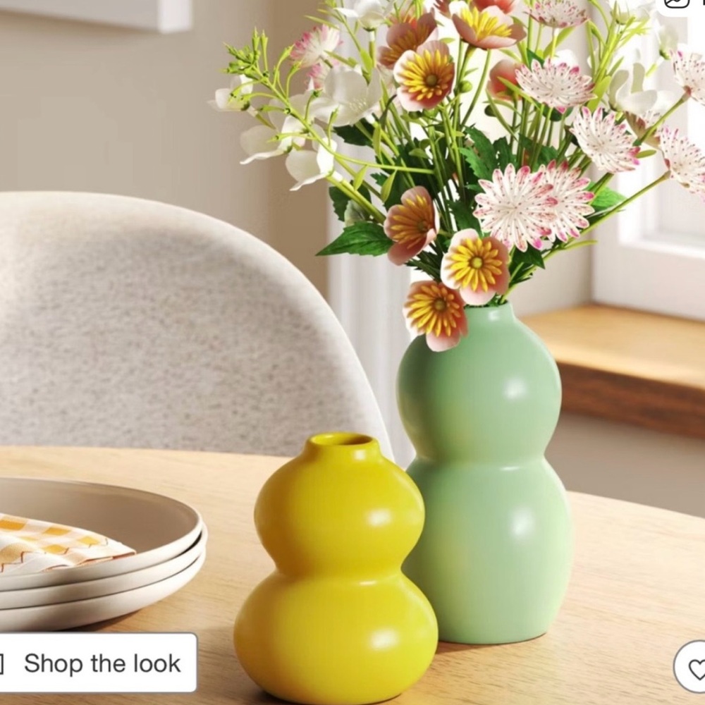 Room Essentials Dual-Tone Vases in Yellow and Green